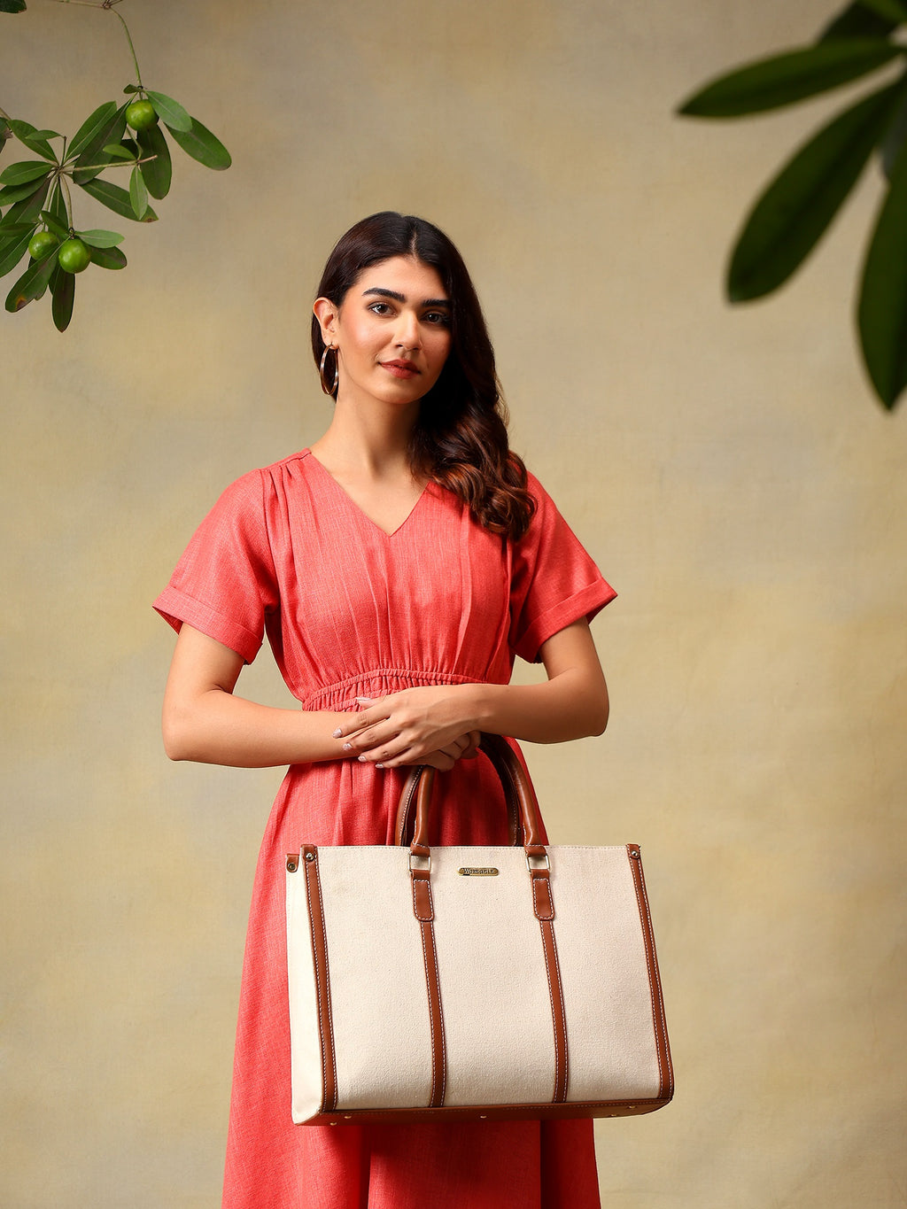 Women Solid Rose A-Line Midi Casual Summer Dress