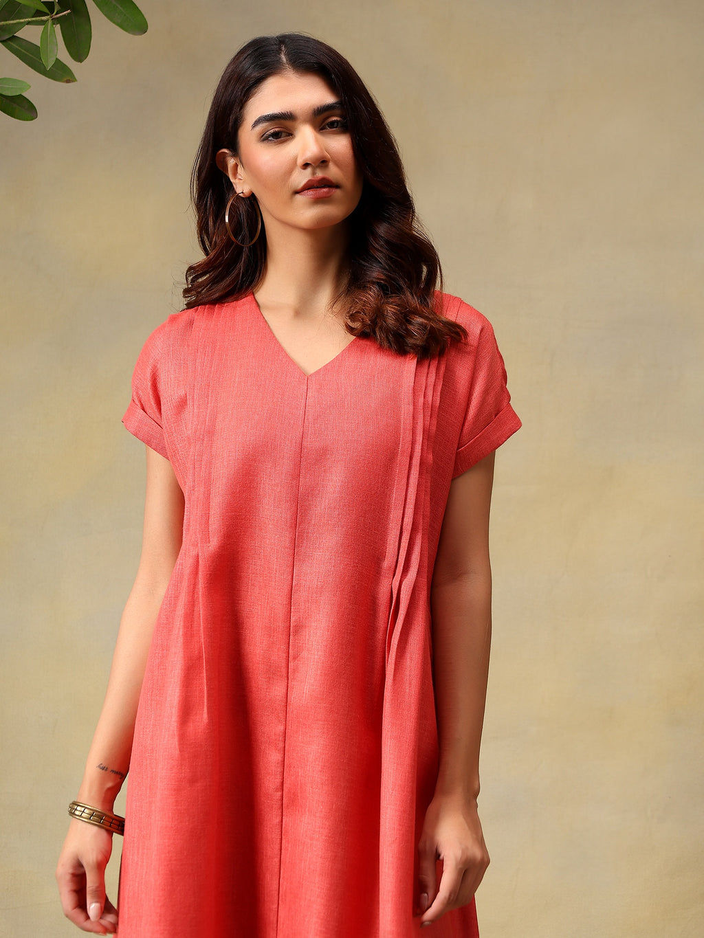 Women Rose Short Sleeve Midi Dress