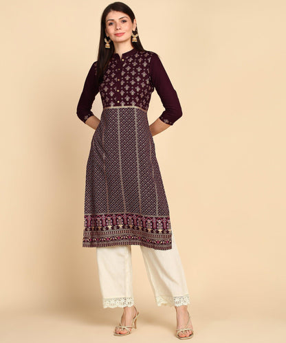 Bani Women Print Viscose Rayon Straight Kurta