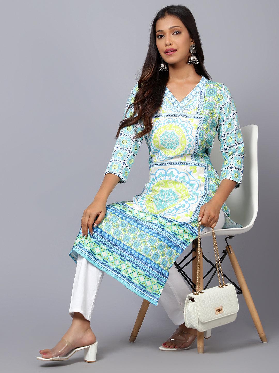 Bani Women Flower Print Women Kurti