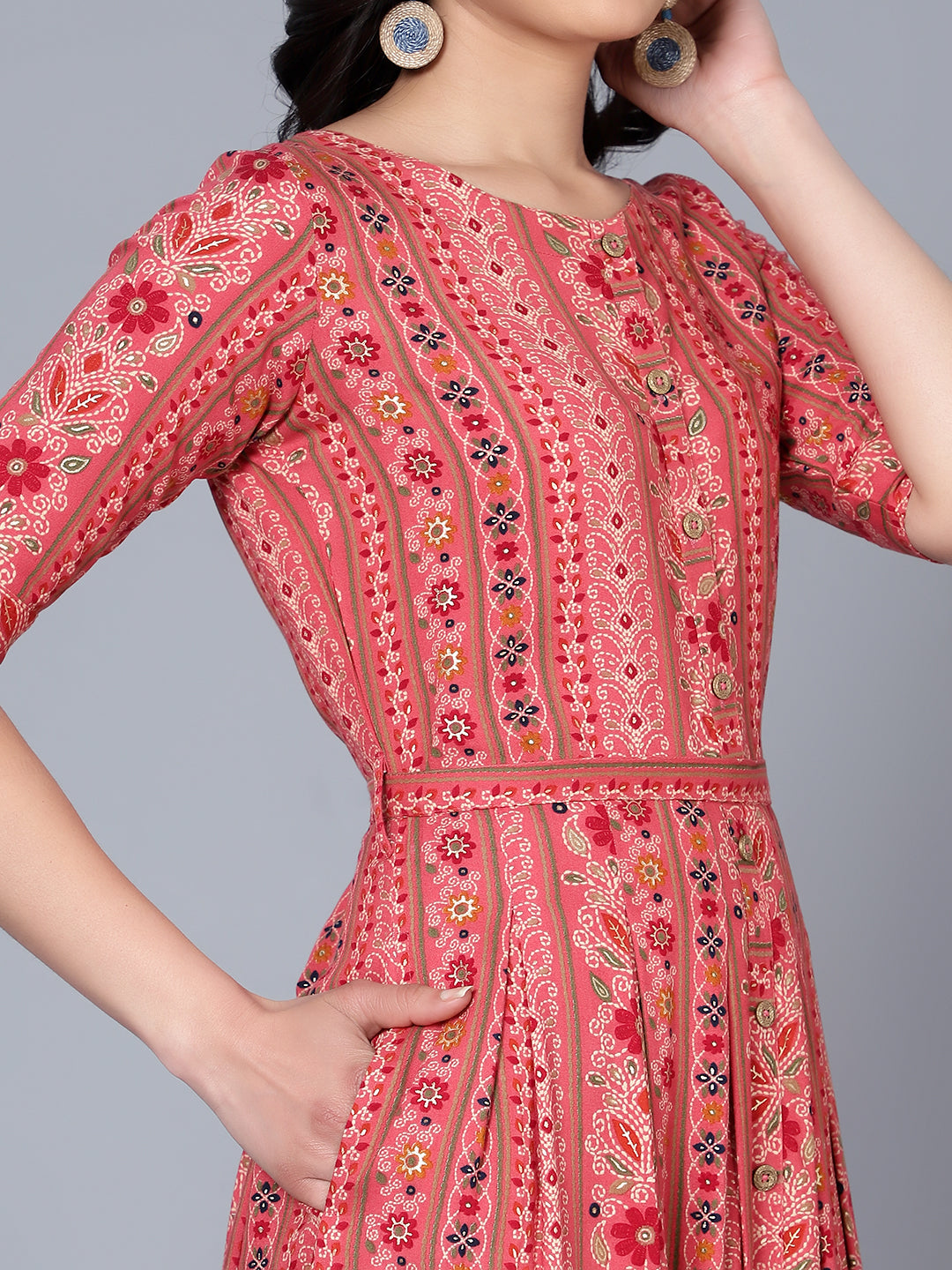 Bani Women Off-Shoulder Womens Floral Printed Dress  Phe