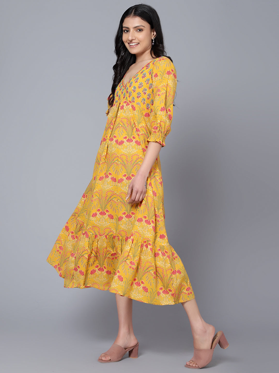 Bani Women Off-Shoulder Womens Floral Printed Dress Must