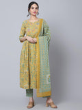 Shades of Green Nyra Cut Kurta Dupatta Suits Set