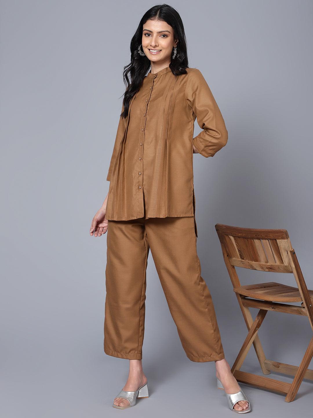 Innayat Brown Women Co-Ord Set