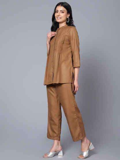 Womens Co-Ord Set Brown