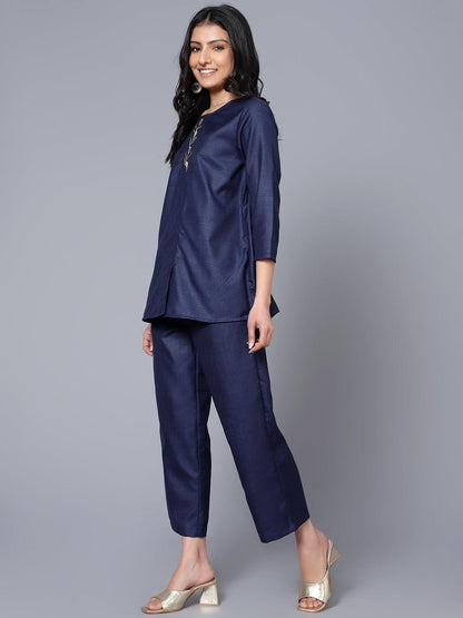 Womens Co-Ord Set Navy Blue