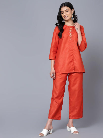 Womens Co-Ord Set Rust