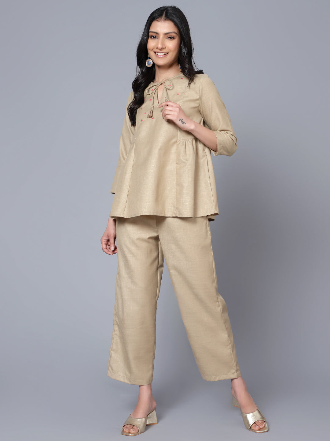 Womens Co-Ord Set Brown