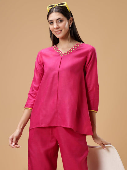 Womens V-Neck Tunic with Trousers