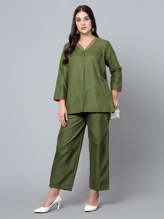 Green Co-Ord Set Green