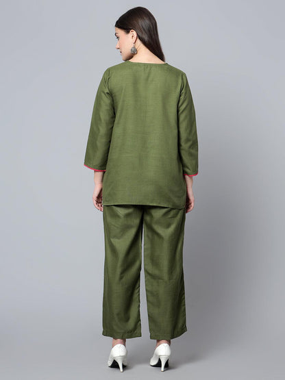 Green Co-Ord Set Green