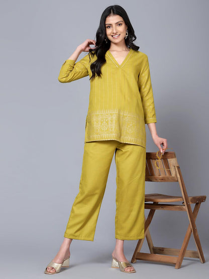 Arzoo Green Women Embroided Co-Ord Set