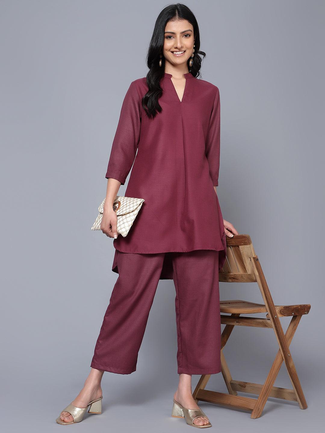 Womens Co-Ord Set Wine