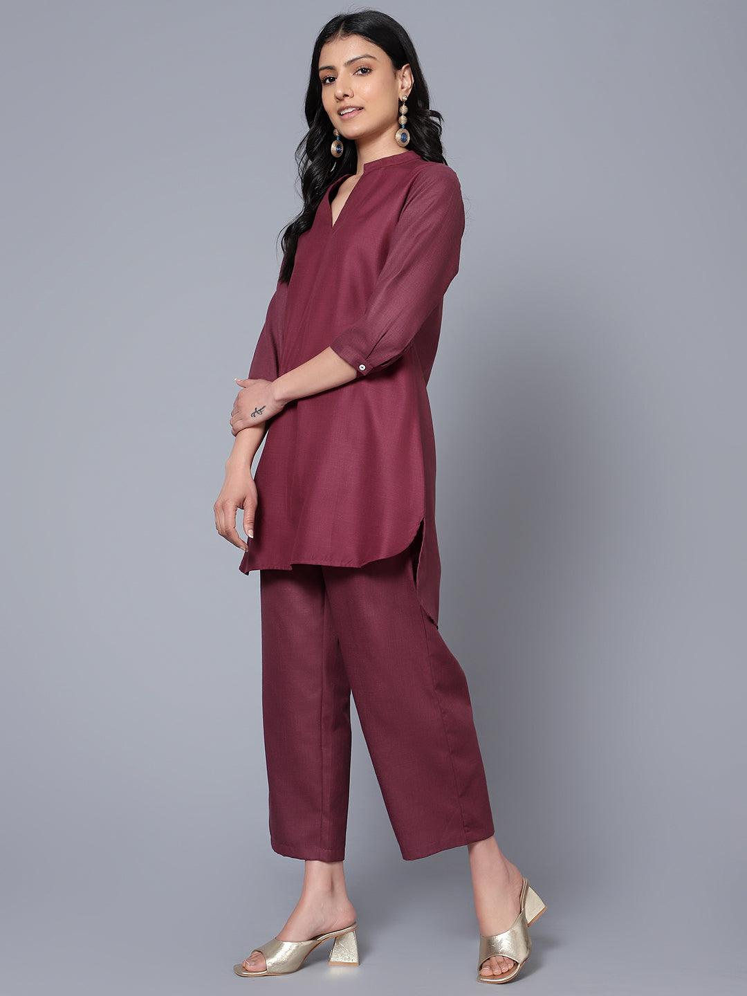 Womens Co-Ord Set Wine