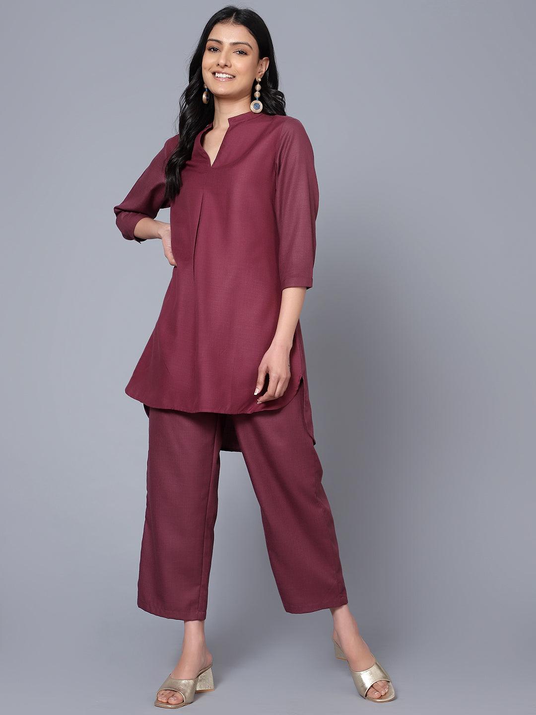 Womens Co-Ord Set Wine