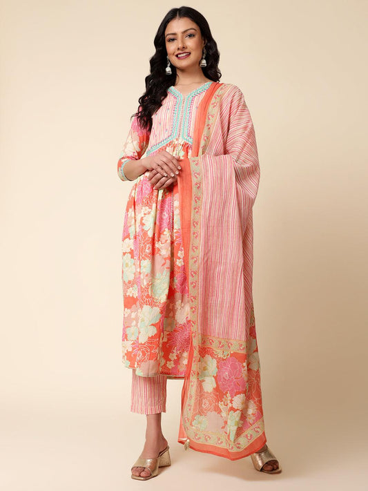 Bani Women Embroidered Kurta Dupatta Set