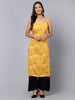 Bani Women Womens Printed Cut Sleeve Kurti with Adjuster Yellow