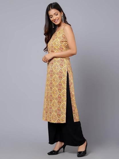 Bani Women Sleeveless Printed Kurti