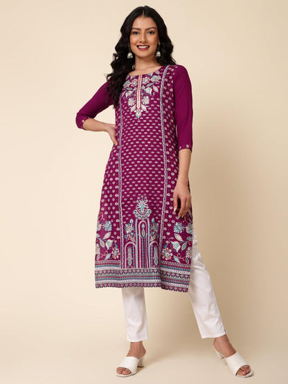 Bani Women Flower Print Women Kurti