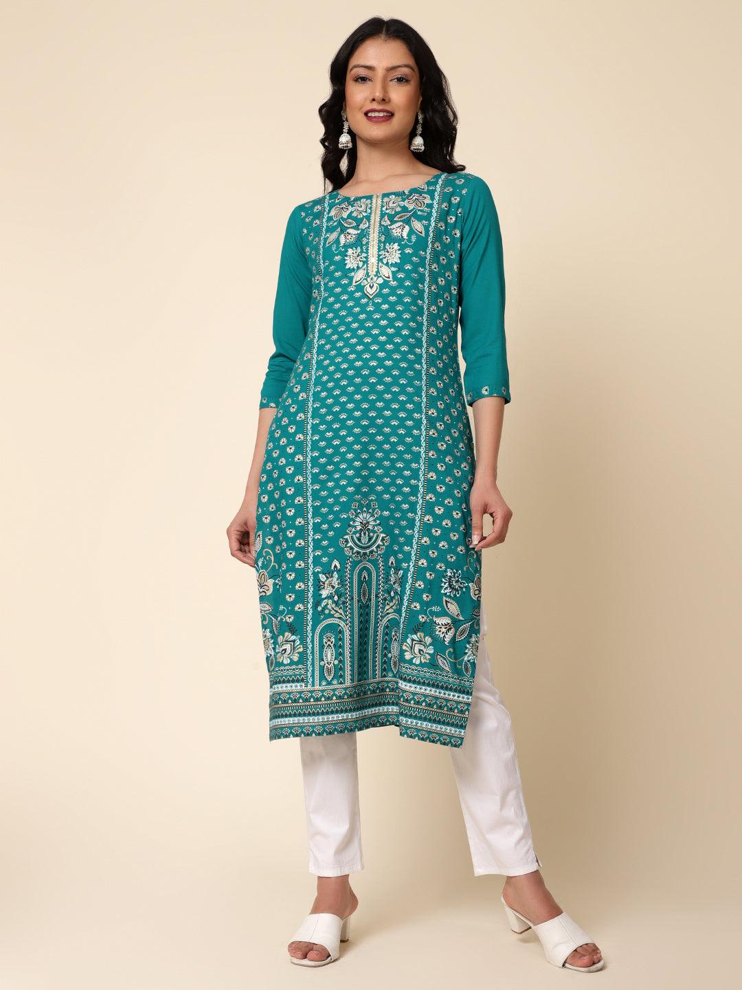 Bani Women Ethnic Motifs Printed Round Neck Kurta