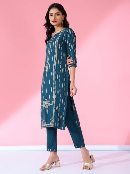 Bani Women Ethnic Motifs Printed Liva Kurta with Trousers & Dupatta