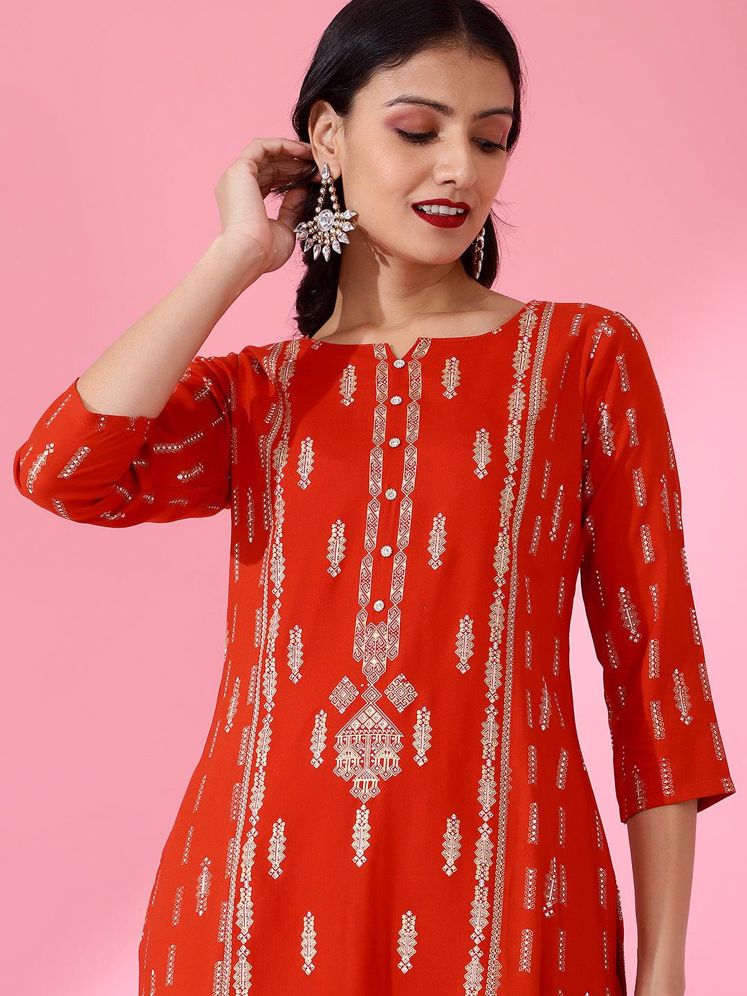 Bani Women Ethnic Motifs Printed Liva Kurta with Trousers & Dupatta