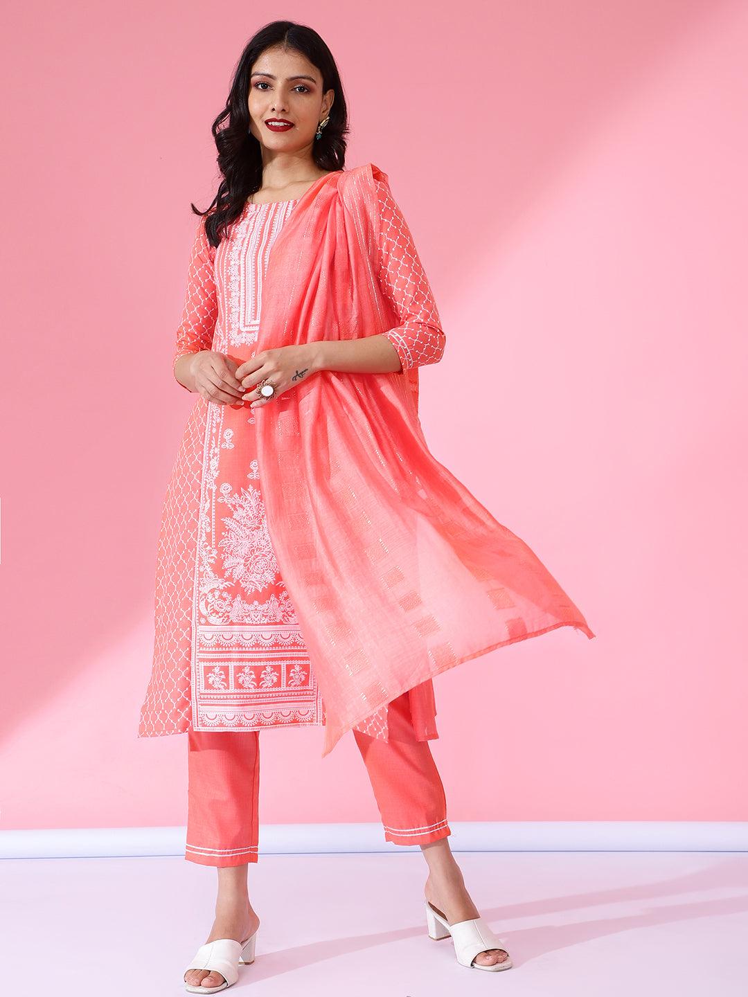 Bani Women Ethnic Motifs Printed Kurta with Trousers & Dupatta