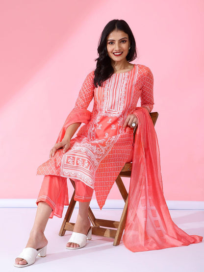 Bani Women Ethnic Motifs Printed Kurta with Trousers & Dupatta