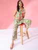 Women Printed Co-Ord Set Green