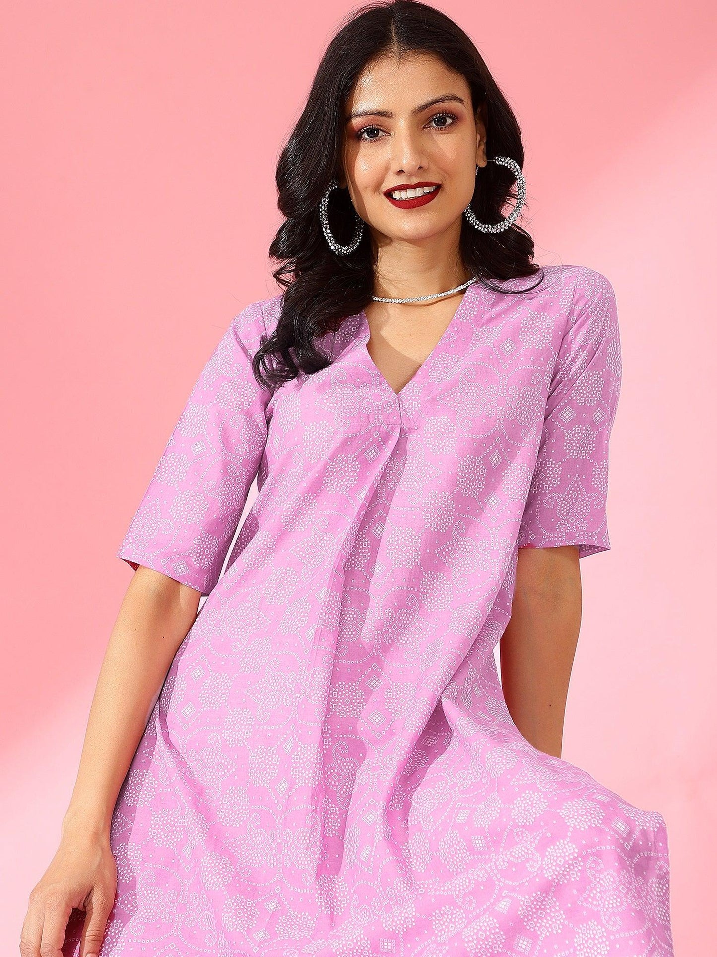 Bani Women Floral Printed Pure Cotton Kurta with Trousers