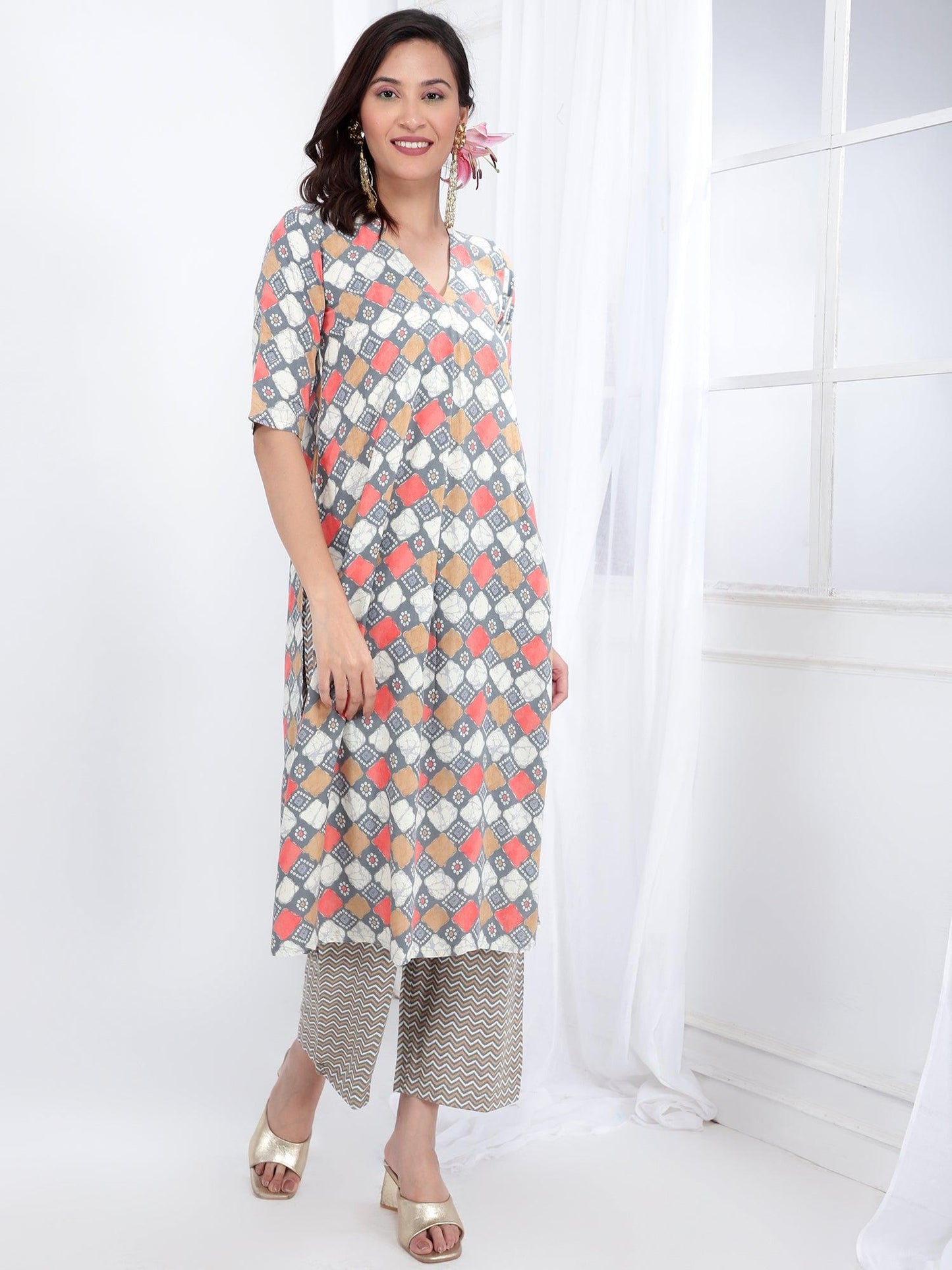 Viscose Rayon Ethnic Co-Ord Set