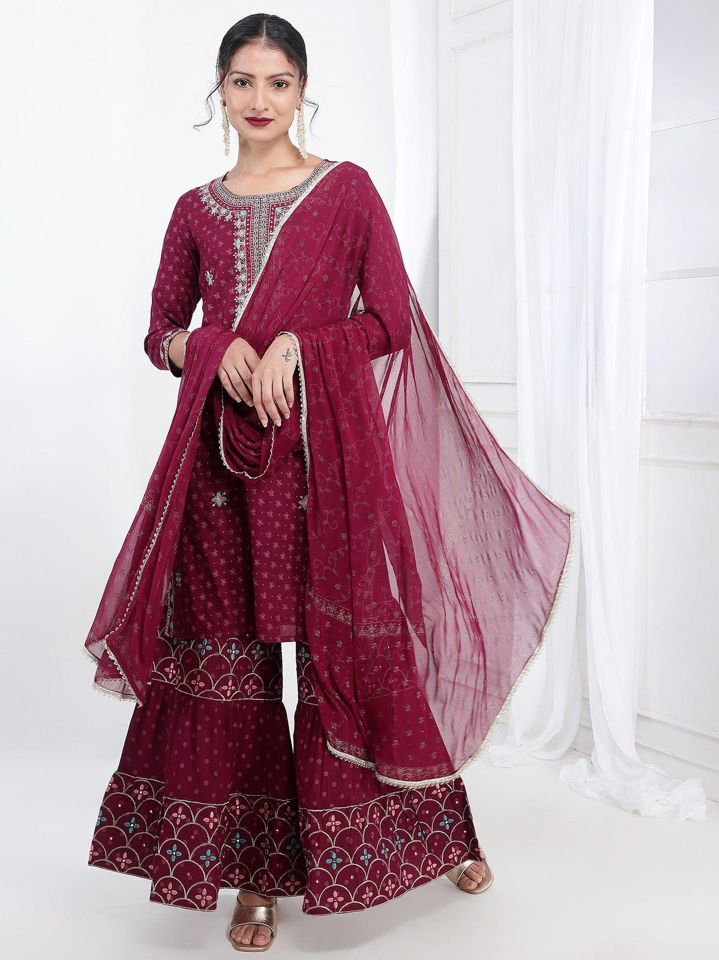 Liva Ethnic Kurta Dupatta Set