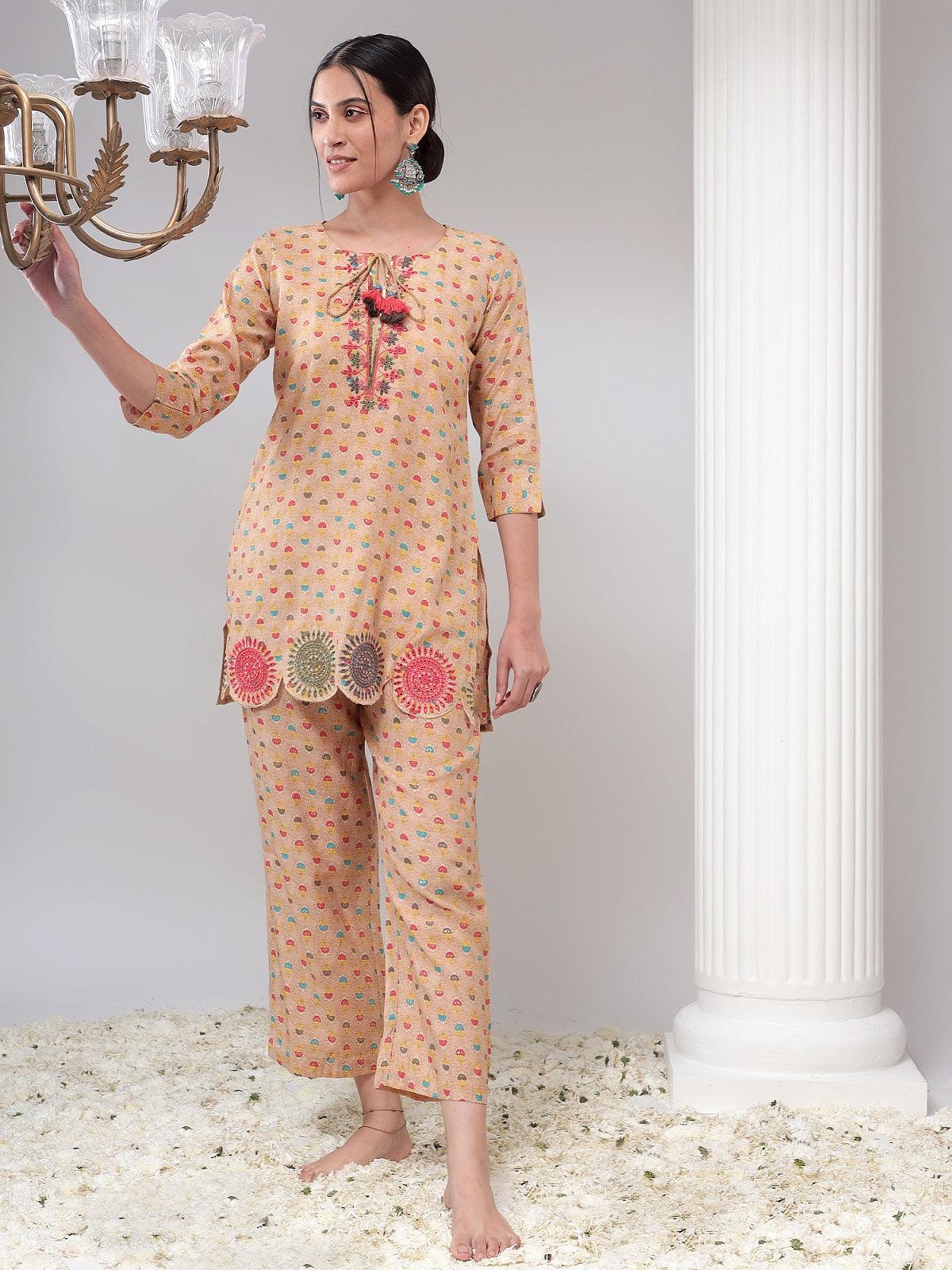 Womens Co-Ord Set Tunic and Trouser Set