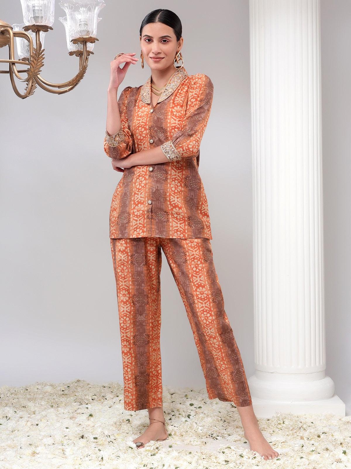 Womens Co-Ord Set Tunic and Trouser Set