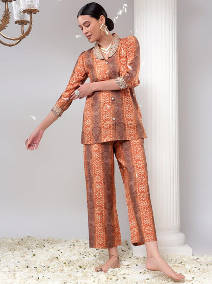 Womens Co-Ord Set Tunic and Trouser Set