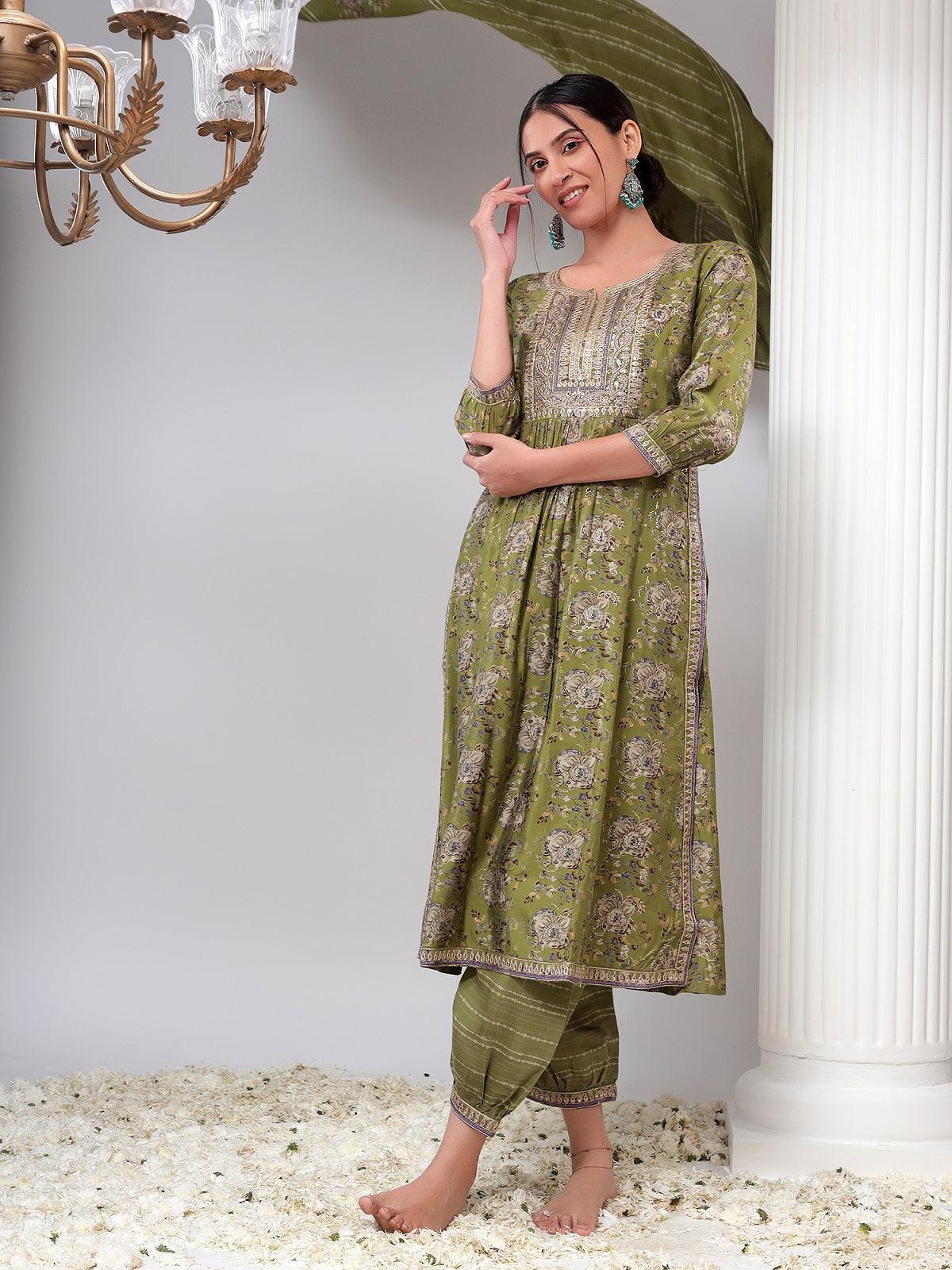 Embellished Womens Kurta Set with Dupatta