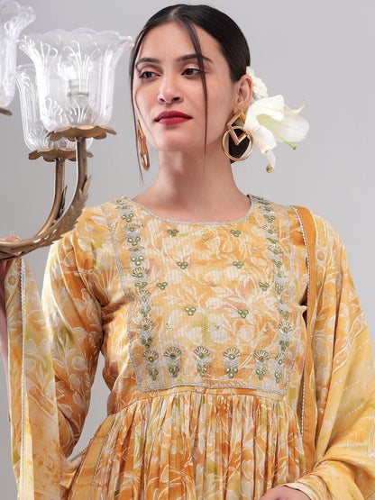 Embellished Nyra Cut Womens Kurta Set with Dupatta