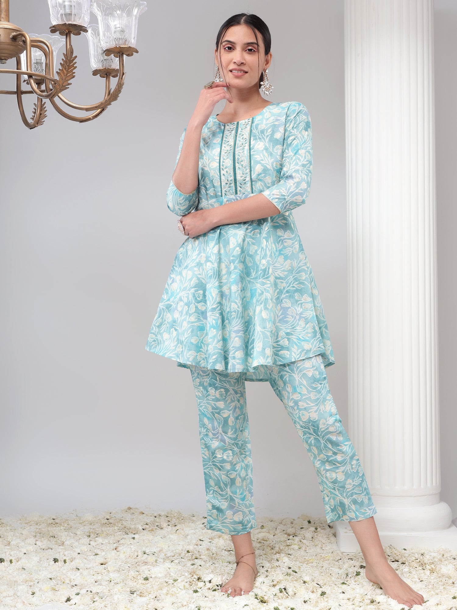 Womens Co-Ord Set Tunic and Trouser Set