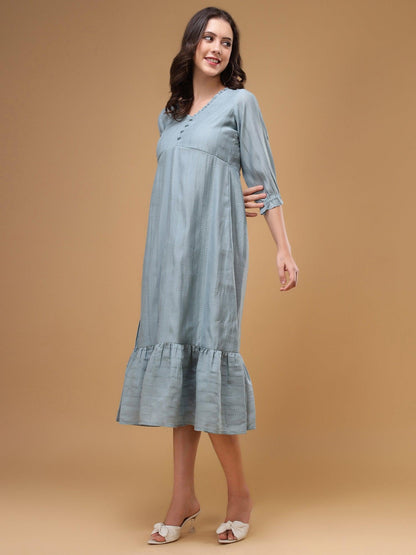 Bani Women Cotton A Line MIDI Dress