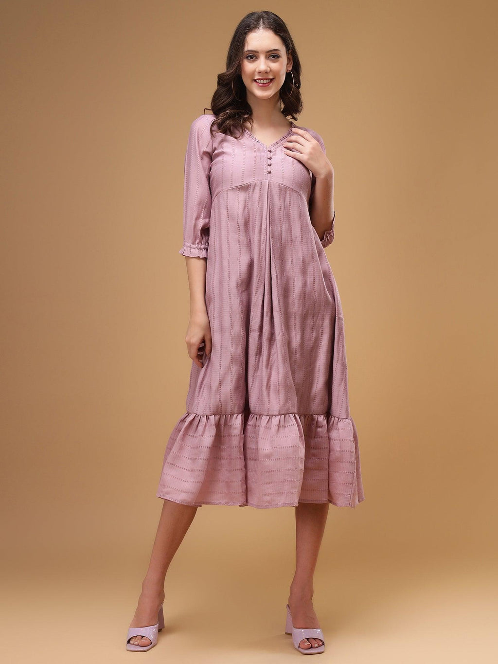 Bani Women Cotton A Line MIDI Dress