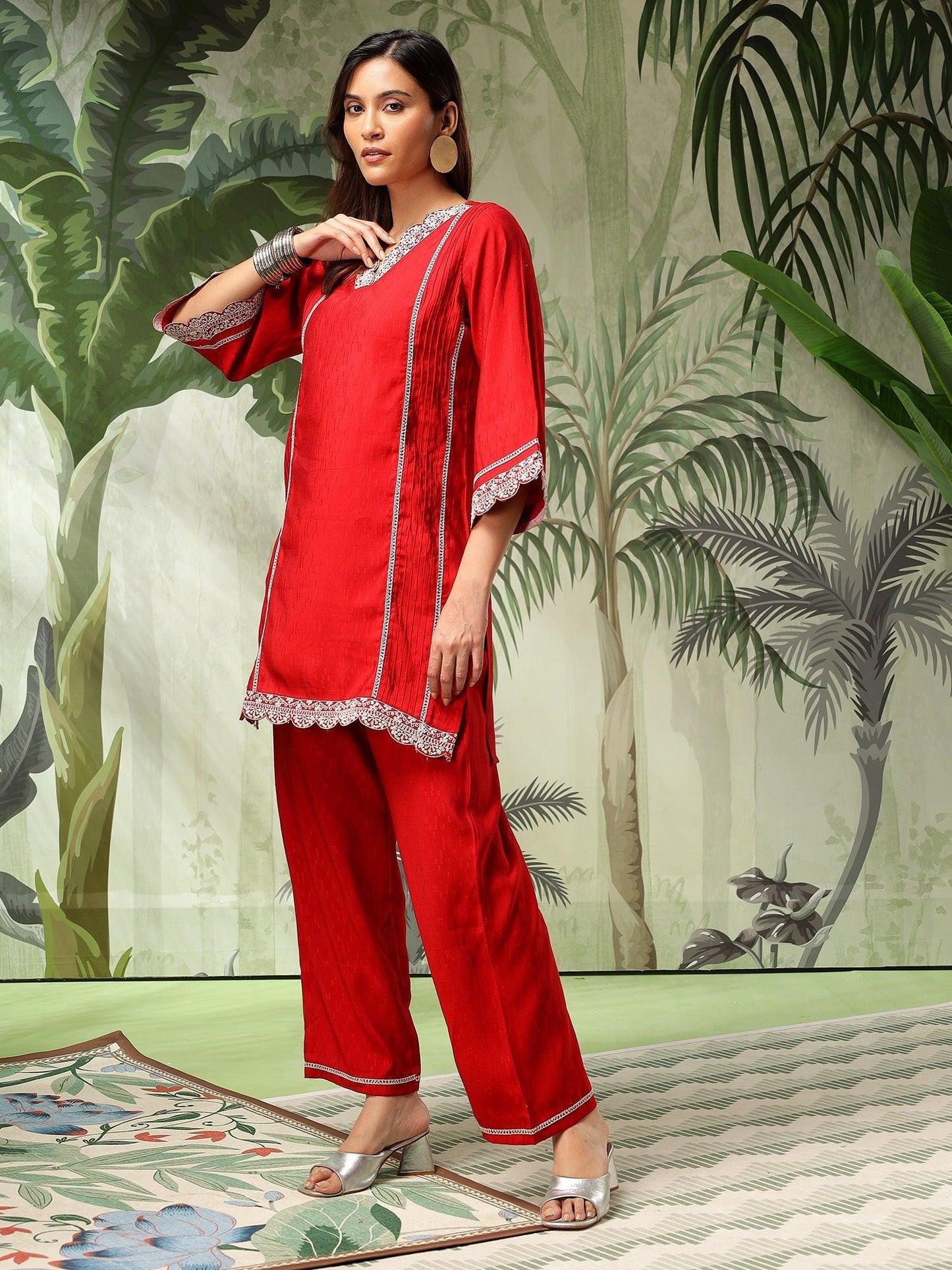 Heer Red Co-ord Set