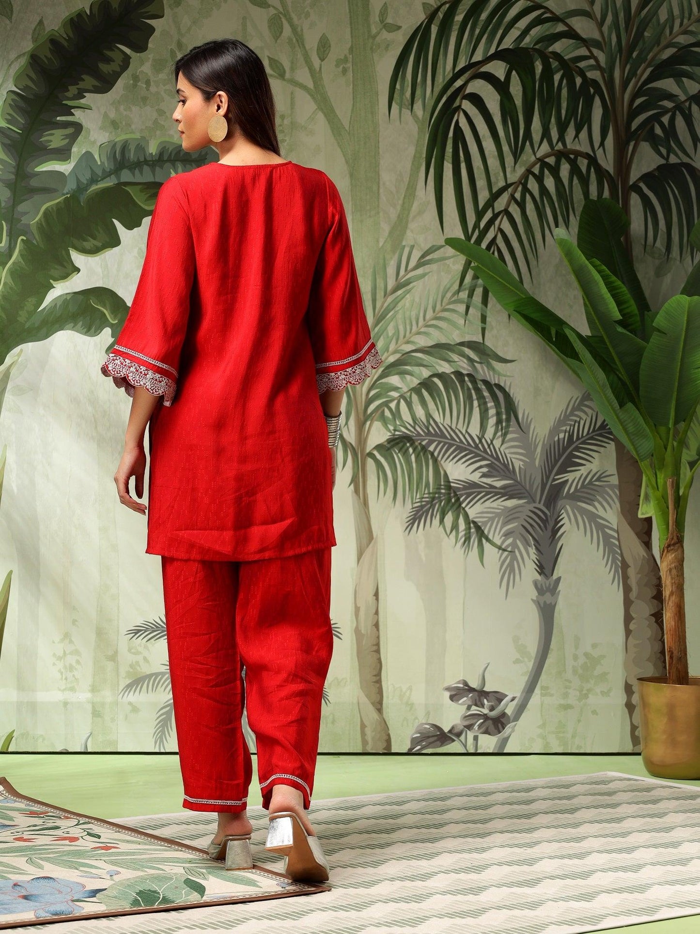 Heer Red Co-ord Set