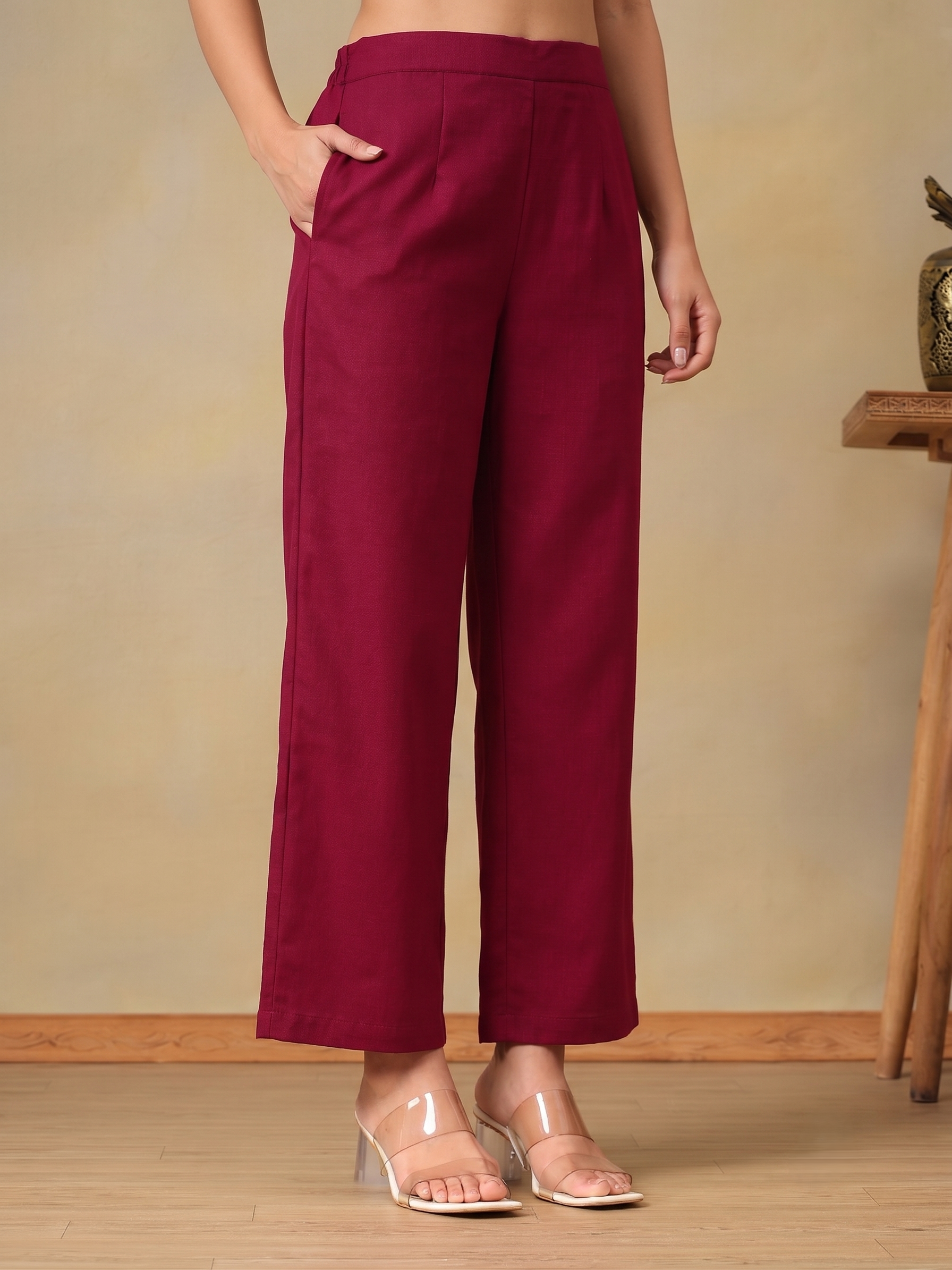 Floral Embroidered Tunic With Trousers
