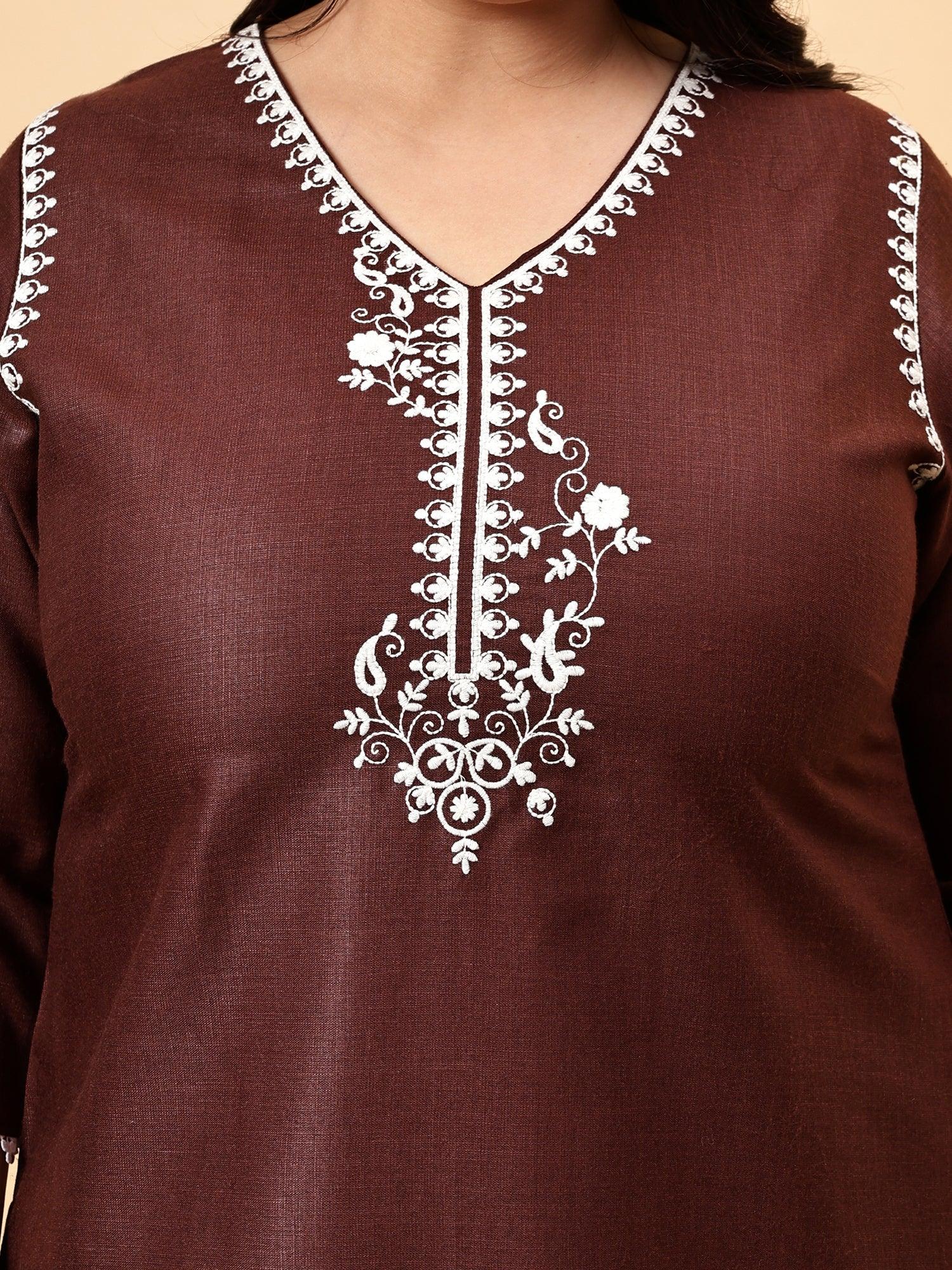 Bani Women Plus Size Emroidered Coord Set