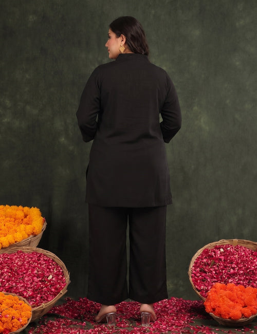 Plus Size Beautiful Embroidered Tunic with Trousers